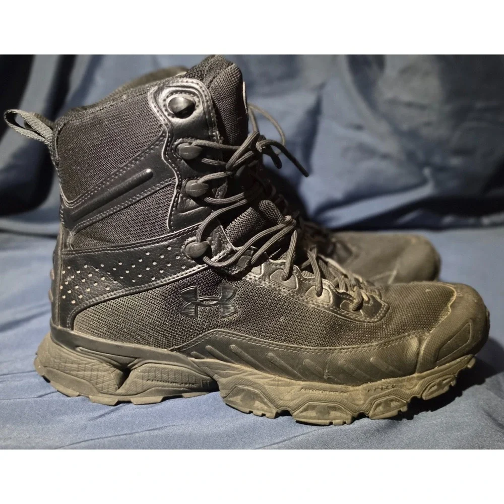 Under Armour Valsetz RTS 1.5 Tactical Boots Men 10.5 Black Lightweight Military - Picture 2 of 8